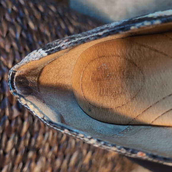 Indigo by Clarks Snake Embossed Leather Flats - Picture 8 of 10